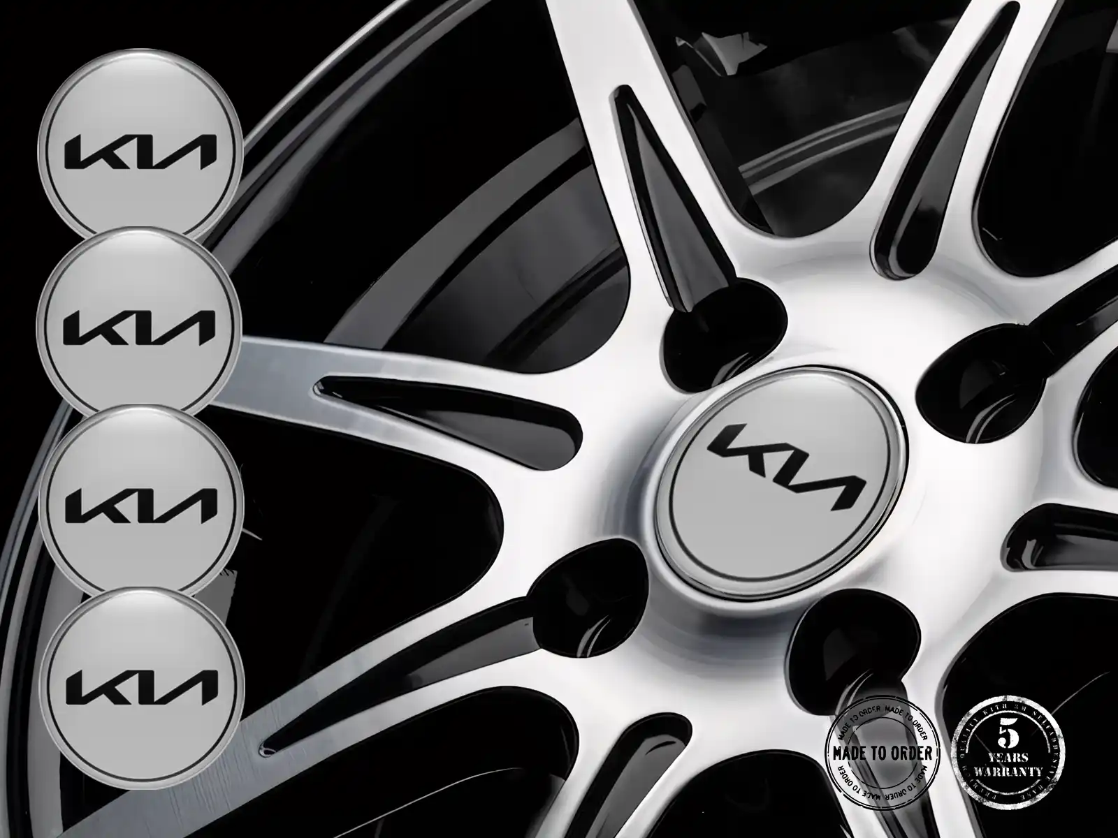 KIA Calcomanía de Aro Estilo Edición de Cúpula Premium
